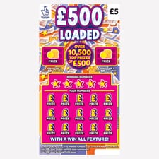 National Lottery £5 £500 Loaded Scratchcard Game