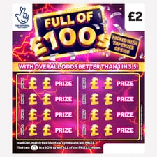 National Lottery £2 Full of £100s Scratchcard Game