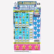 National Lottery £3 £300,000 Winter Wonderland Scratchcard Game