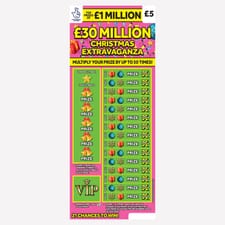 National Lottery £5 £30 Million Christmas Extravaganza Scratchcard Game