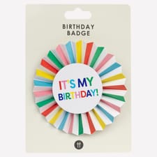 Table Fun Rainbow Birthday Badge
