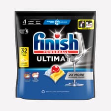 Finish Ultimate All In One Dishwasher Tablets Lemon 32 Pack