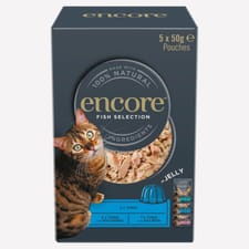 Encore Cat Food Fish Jelly Pouches 5X50g
