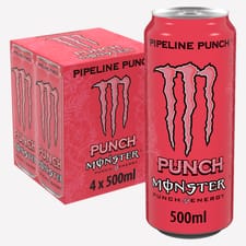 Monster Energy Drink Pipeline Punch 4 x 500ml