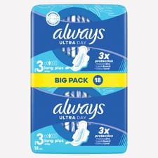 Always Ultra Day Sanitary Towels Long (Size 3) 18 Pack