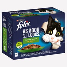FELIX AS GOOD AS IT LOOKS VEGETABLE IN JELLY WET 12x85g 