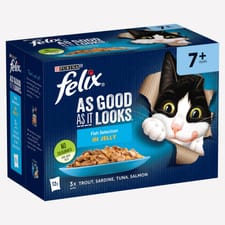 Felix As Good As It Looks 7+ Cat Fish Selecion In Jelly 12 X 85G