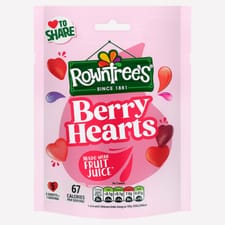 Rowntree’s Berry Hearts Sweets Sharing Bag 115g